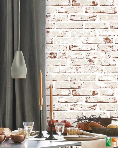 Giấy dán tường Hàn Quốc 3D giả gạch màu trắng đẹp 70137-3 Giấy dán tường Hàn Quốc 3D giả gạch màu trắng đẹp 70137-3