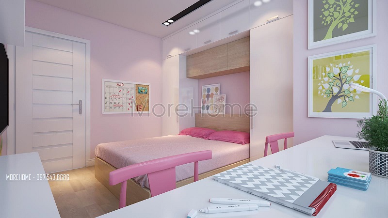 Giấy dán tường phòng ngủ màu hồng đẹp không phân biệt tuổi tác Giấy dán tường phòng ngủ màu hồng đẹp không phân biệt tuổi tác