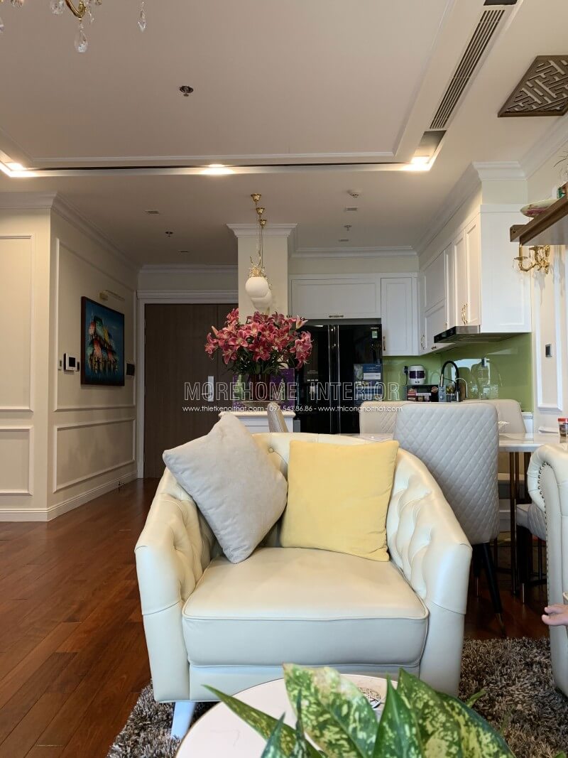 Ghế sofa tân cổ điển màu be cho chung cư cao cấp sofa tân cổ điển