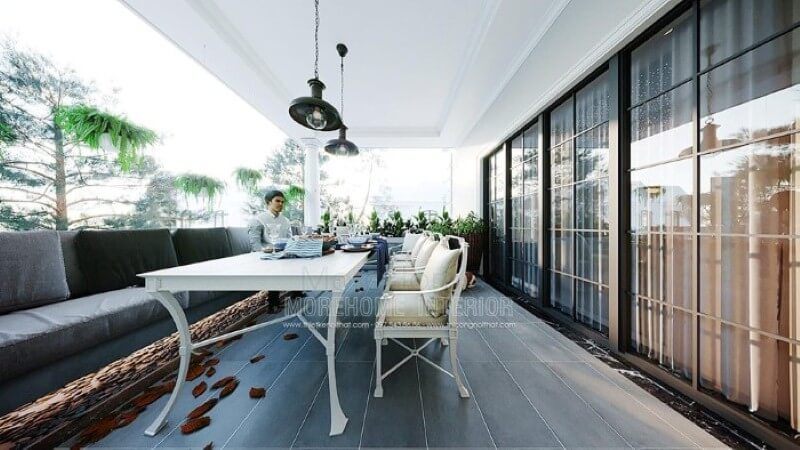 Bộ bàn ghế đẹp, sang trọng cho khu vực giải trí ngoài trời biệt thự, nhà phố.