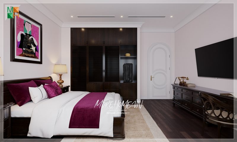 Khi bước vào phòng ngủ, kệ tủ đem lại sự tiện nghi và sang trọng.